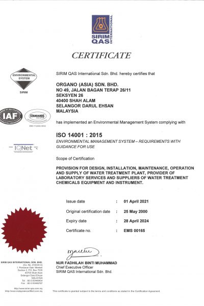 ISO 14001 (Sirim) Shah Alam